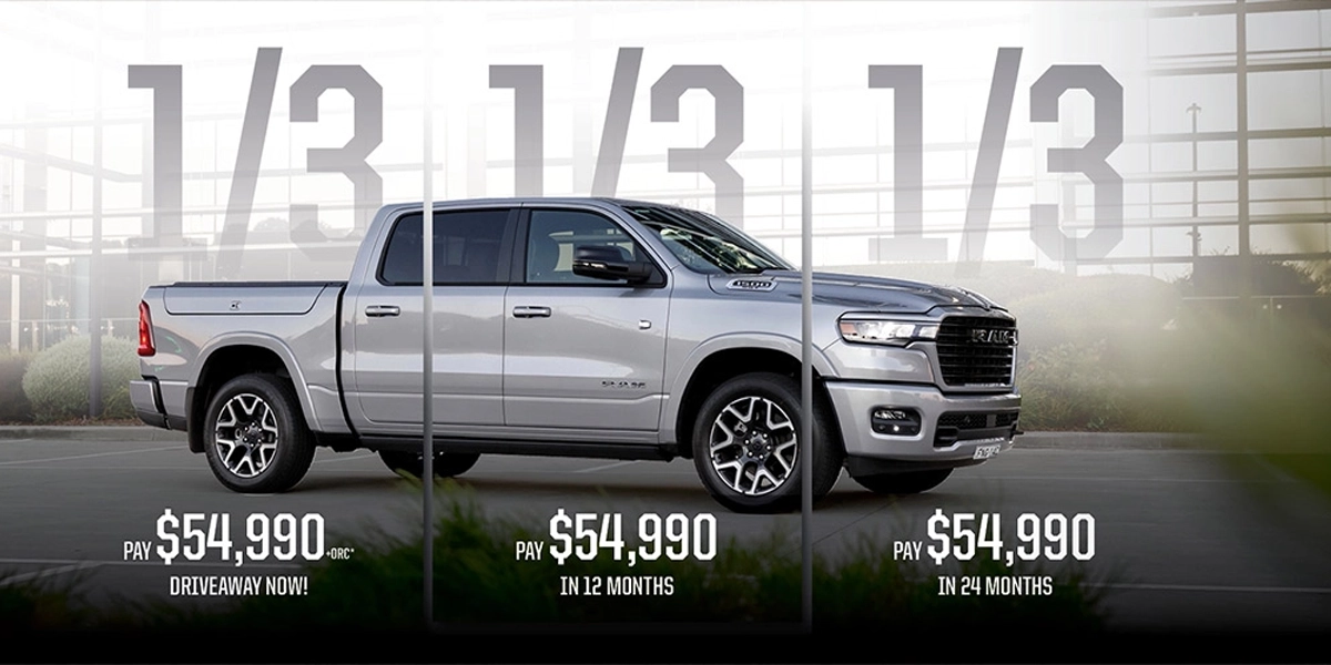 Pay $54,990+ ORC* and drive away today in a Laramie Sport.